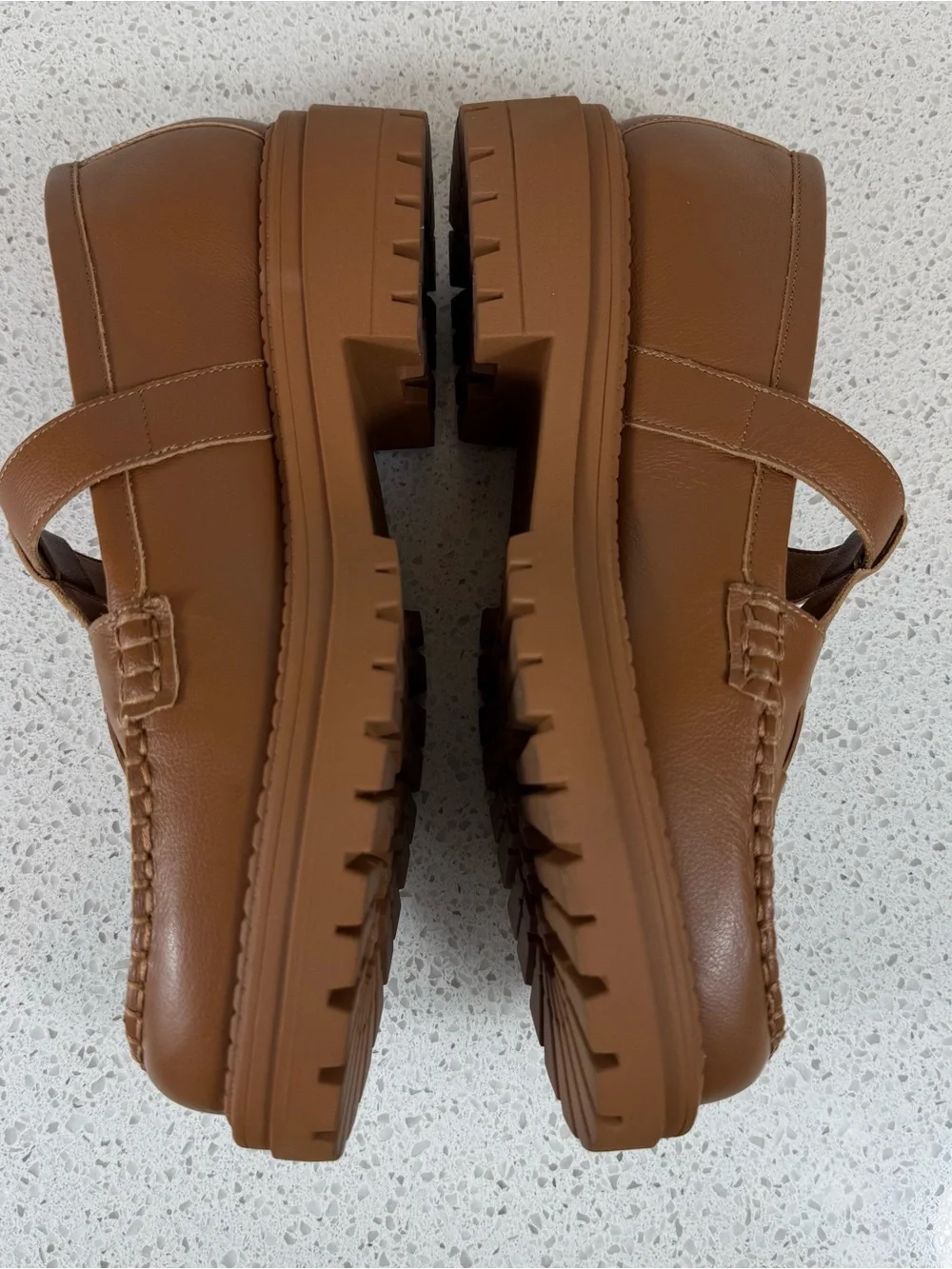 Chelsea & Violet T-Bar Loafer’s Tan Platform Mary Jane Women’s Size 9.5 - Picture 3 of 11